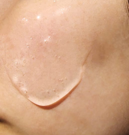 Recovery gel serum on skin